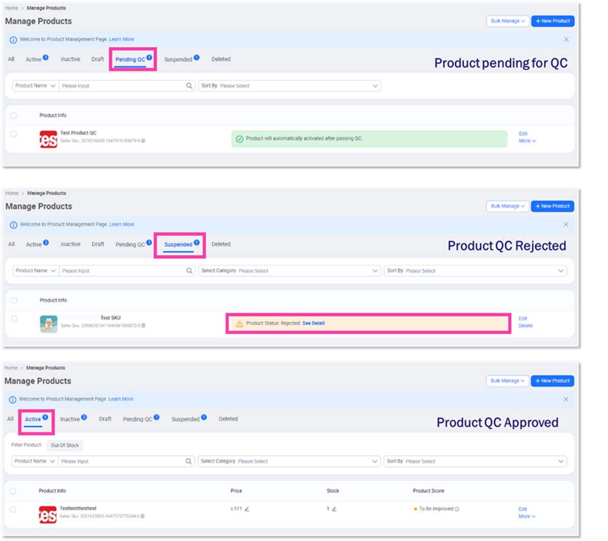 FAQ Product QC Lazada Seller Center